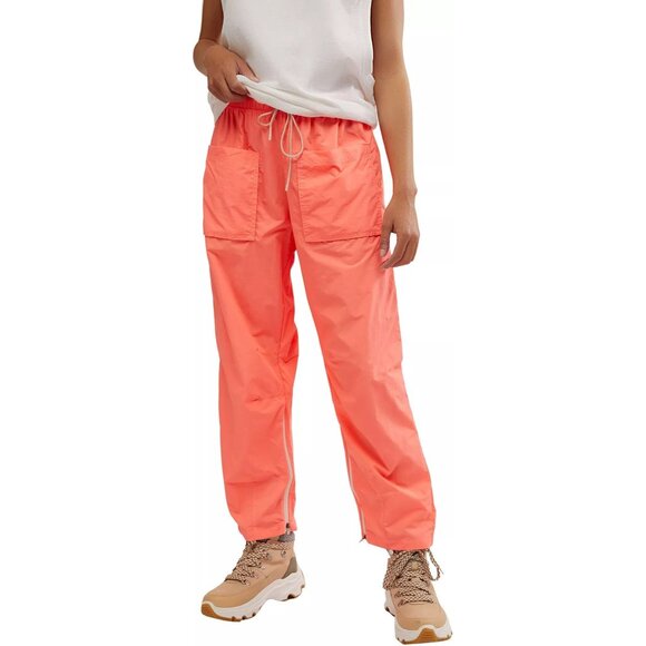 NEW Women's FP Movement Women's Fly by Night Pants, Large, Neon Coral MSRP $78 - Picture 4 of 5